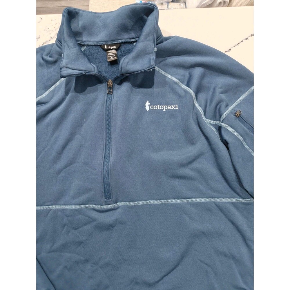 Cotopaxi Amado Fleece Lined Mens XL Blue Half Zip Outdoor Lightweight Logo
